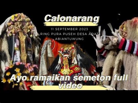 Calonarang Ni Simbar Mas Ring Jaba Pura Puseh Abiantuwung Youtube