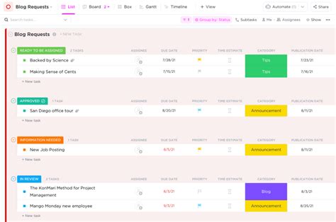 Free Workflow Templates In Clickup Excel