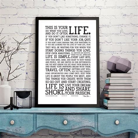 Motivational Life Quote Canvas Art Print Painting Poster Wall Pictures