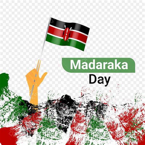 Kenya Flag Vector Art Png Happy Madaraka Day In Kenya With Flag Flag