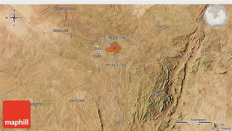 Satellite 3D Map of Gweru