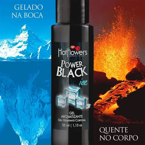 Power Black Ice Gel 35ml Hot Flowers Distribuidora Hotflowers