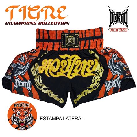 Short Muay Thai Estilo Tailand S Ockto Tigre Magazinereitigre