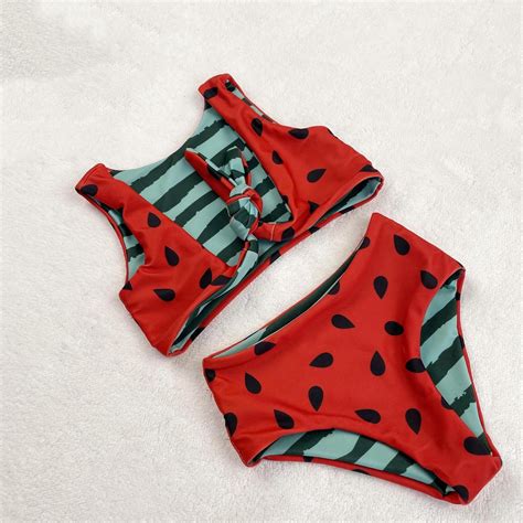 Xdegoge Girls Swimsuits Two Piece Floral Printing Bathing Suits Bikini Beach Swimwear Quick Dry