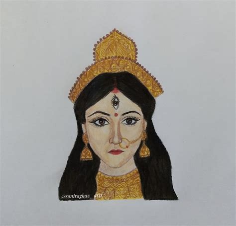 Maa Durga Drawing Durga Puja Drawing Navratri Special Drawing