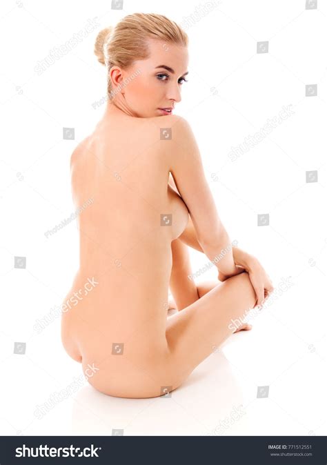Beautiful Nude Woman Sitting On Flor Stock Photo Shutterstock