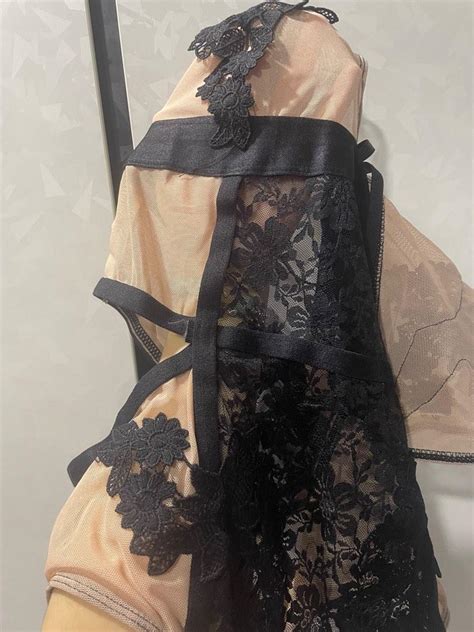 L Xl Embroidery Lace Lingerie Set Sexy Bodysuit Sexy Waist Mesh Comfy Women S Fashion New