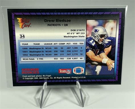 Wild Card Superchrome Rookies Drew Bledsoe New England