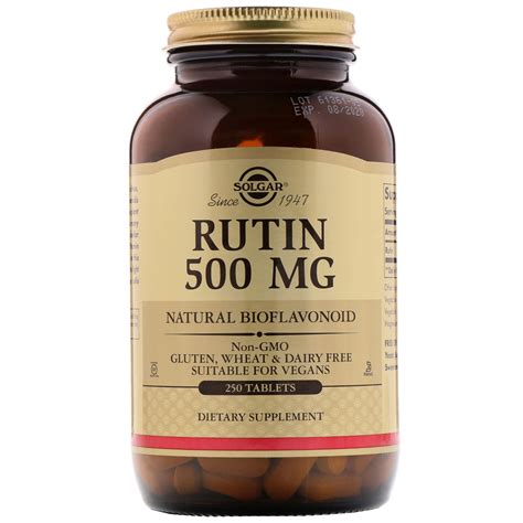 Solgar, Rutin, 500 mg, 250 Tablets - iHerb