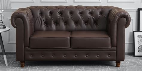 Buy Cheshire Leatherette Seater Sofa In Dark Brown Colour At Off