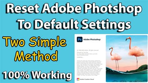 How To Reset Adobe Photoshop To Default Settings 2021 Two Simple