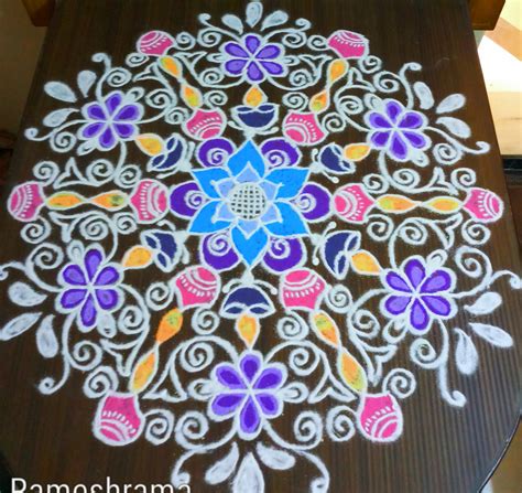 Dots Deepa Kolam Flower Kolam For Contest Kolams Of India