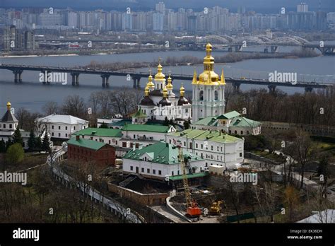 Golden Domes Of The Kiev Pechersk Lavra Church Stock Photo Alamy