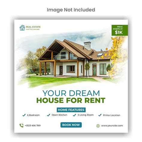 Premium Psd House Rent Social Media Or Instagram Post Template Design