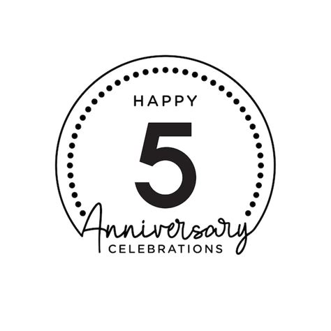 Premium Vector 5 Years Anniversary Anniversary Template Design