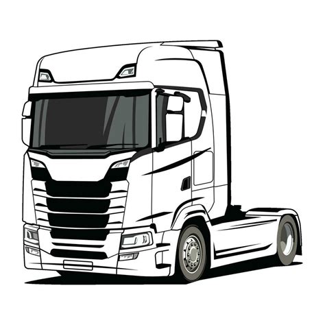 Heavy Truck Black And White Vector Design 25373306 Vector Art At Vecteezy