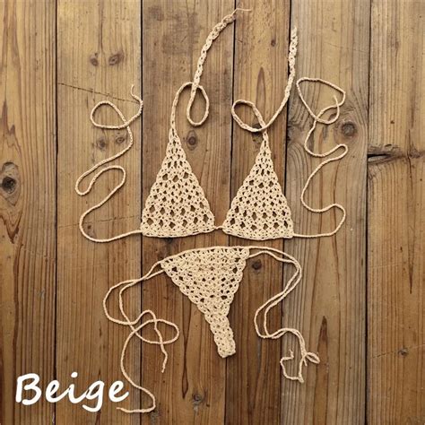 Handmade Crochet Bikini Set Bikini Crochet Sexy Swimwear Crochet