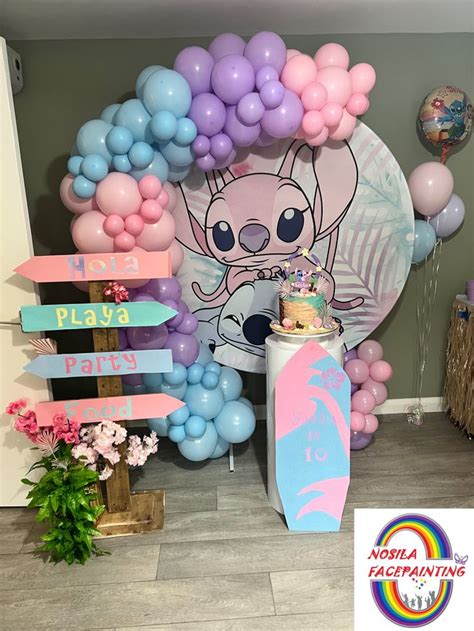 Stitch And Angle Party Balloon Decorations Party Birthday Party