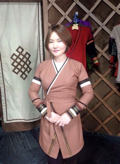 Mongolian Clothing Deel Jacket Belt Boots Mongulai