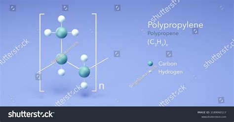 Polypropylene Polypropene Polymer Molecular Structures 3d Stock Illustration 2189060117