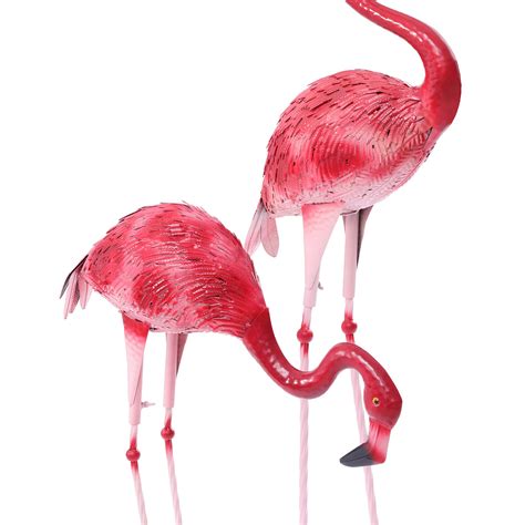 Flamingo Statue Outdoor Lawn Yard Garden Decor Metal Art Sculpture Pink Ebay