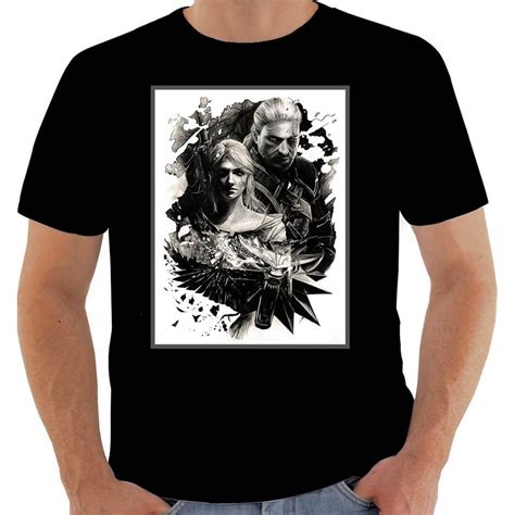 Camiseta Lc313 The Witcher Bruxo Geralt De Rivia Yennefer REF 04IJ