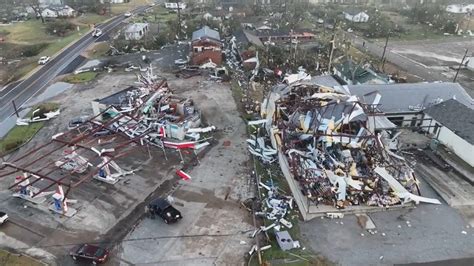 Stunning aerial videos show Mississippi towns flattened by powerful ...