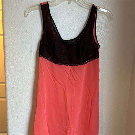 Nylon Intimates Sleepwear Nylon Vintage Nightie Lingerie Size Ml Sleeveless Black Lace
