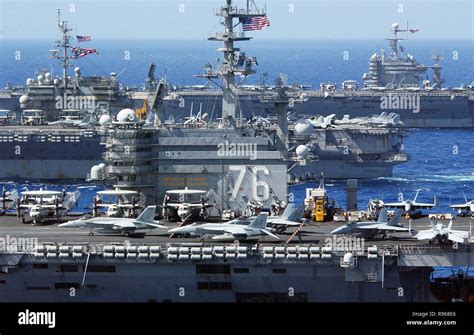 Aircraft Carriers Uss Ronald Reagan Cvn 76 Uss Kitty Hawk Cv 63