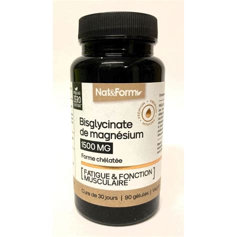 Nat Form Bisglycinate De Magn Sium Mg Fatigue Fonction