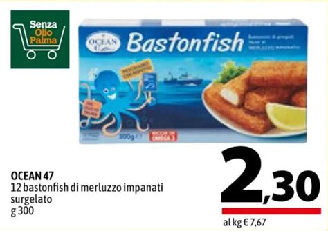 Ocean Bastonfish Di Merluzzo Impanati Surgelato G Offerta Di A O