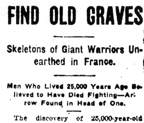 Giant Human Skeletons Headlines Of Remains