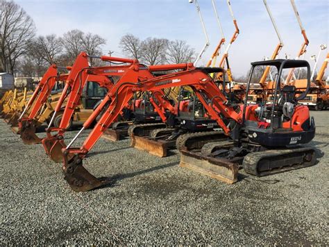 Kubota Kx Mini Excavators For Sale At Public Auction In Concord Nc 2 27 14 Excavator For Sale