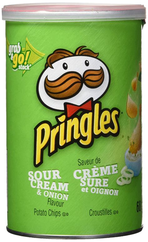 Pringles Sour Cream And Onion Potato Chips 68g24oz 12 Pack