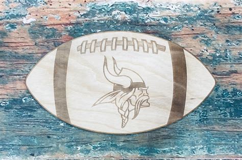 Minnesota Vikings Logo Football Wall Door Hanger Or Cutout Etsy