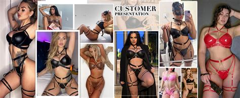 Amazon Avidlove Leather Strappy Lingerie Set For Women Sexy 5 Piece Lingerie Garter With