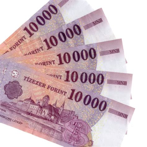 hungarian forint banknotes background stock photo image