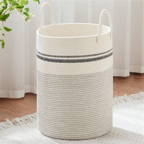 Rosecliff Heights Panier à linge en tissu avec poignées Wayfair Canada