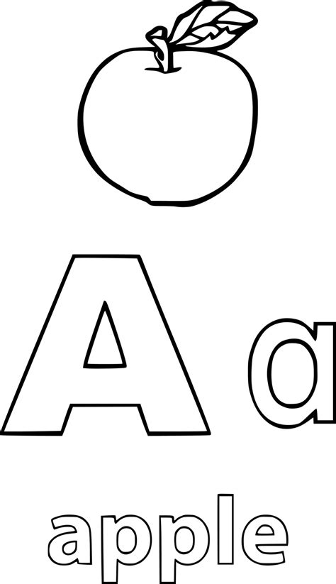 A is for Apple | ColoringPages.top