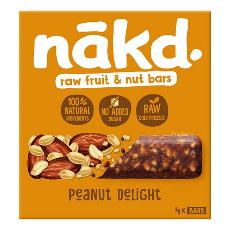 Naked Raw Fruit Nut Bars Peanut Delight NTUC FairPrice