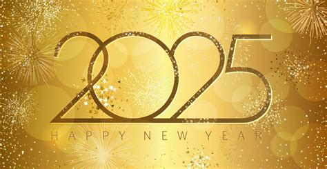 Happy 2025 Eve Vector Illustration Golden Background Happy New Year