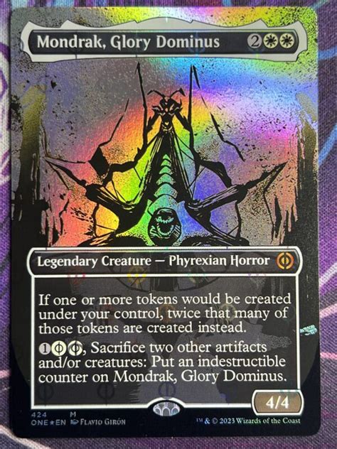 Mondrak Glory Dominus One Showcase Step Compleat Foil Bootleg Mage