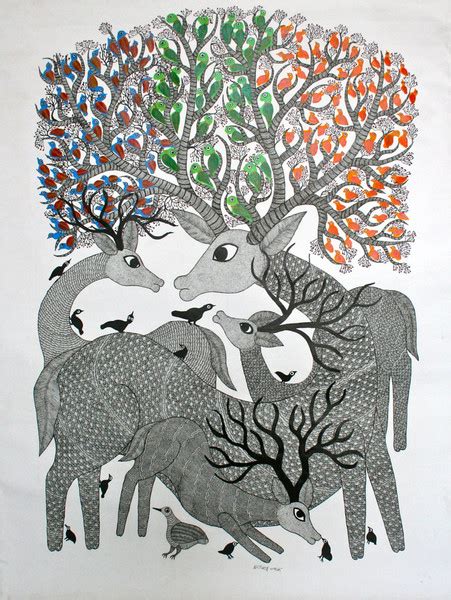 Getting To Know The Gond Painting: Unique Style, Art | Utsavpedia