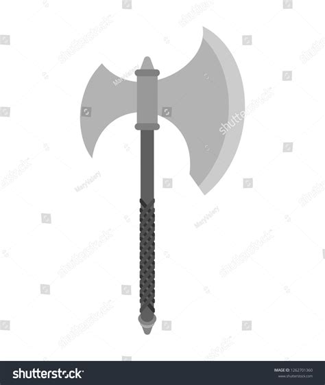 Axe Slashing Weapons Poleax Isolated Battle Stock Vector (Royalty Free ...