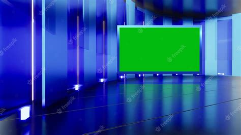 Premium Photo 3d Virtual Tv Studio News Backdrop For Tv Shows Tv On