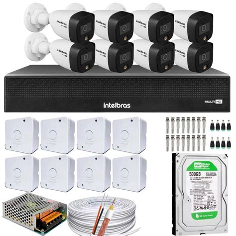 Kit 8 Câmeras Intelbras Cftv 1080p KaBuM