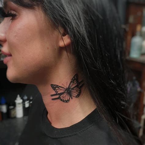 Top More Than 55 Butterfly Neck Tattoo Female Super Hot Incdgdbentre