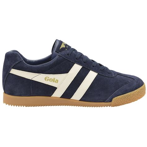 Buy Gola Mens Harrier Suede Trainer In Navy White Online At Gola Co Uk