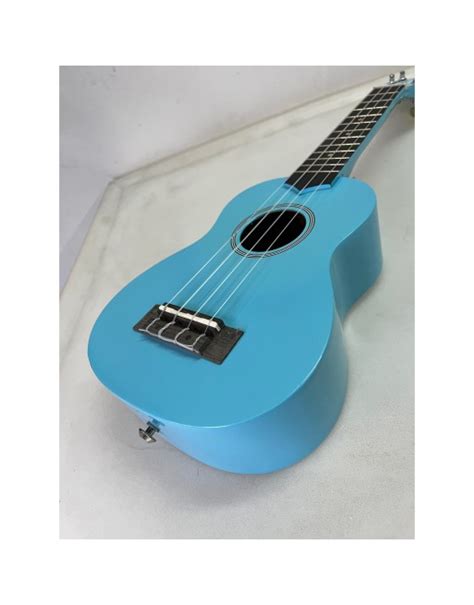 Ukulele AZUL Soprano Cuerpo Y Tapa Madera De Tilo