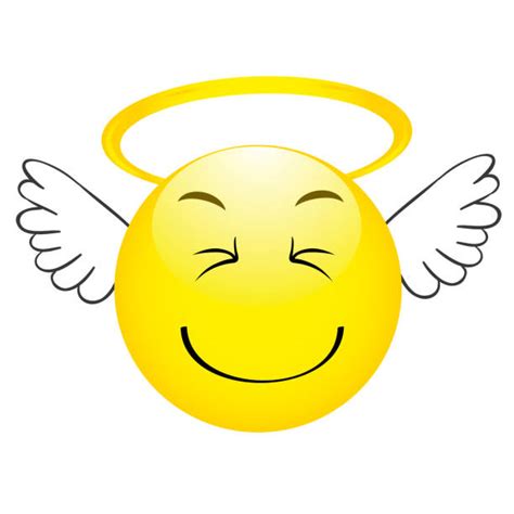 Angel Emoticon Stock Illustration In 2020 Emoticon Angel Emoticon